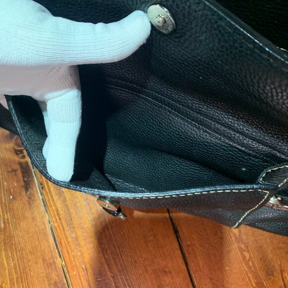 Brighton Pebbled Leather Women's Large Black Shoulder Satchel Bag Purse GUC - Picture 6 of 16